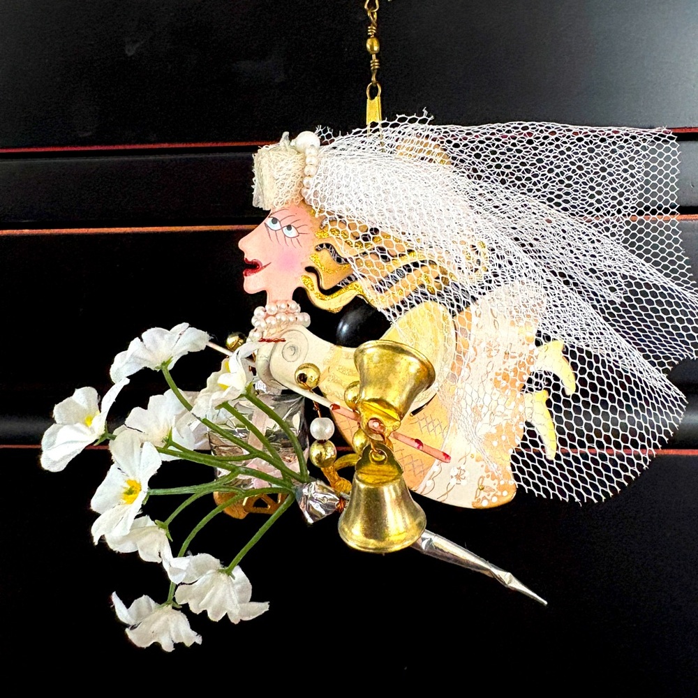 Karen Rossi Silvestri metal art ornament; Bride.